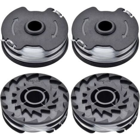 Lot de 4 bobines de fil de coupe pour coupe-bordures Parkside, compatibles avec les modèles Parkside PRT 20-Li C3 TLP-01, diamètre de 1,6 mm. (1/4)