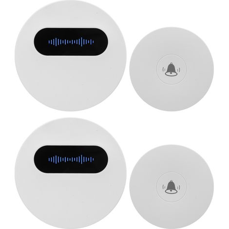 Sonnette sans fil avec émetteur-récepteur, étanche IP44, flash LED, 58 mélodies, 4 niveaux de volume, prise européenne. (1/5)