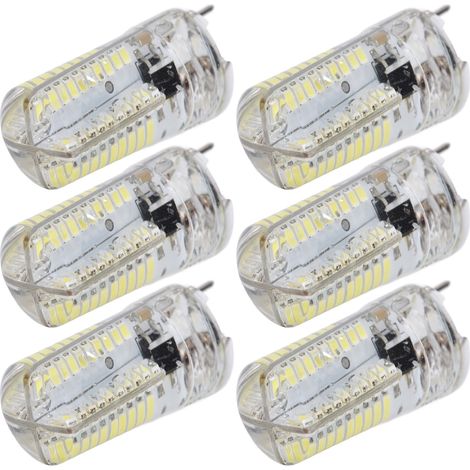 Lot de 6 petites ampoules G8 de 5 W, 80 LED, pour plafonnier, applique murale ou lampe de table, 110 V, lumière chaude (1/5)