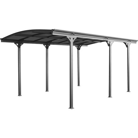 Carport mit gewölbtem Dach 300 x 505 x 212/238 cm anthr.