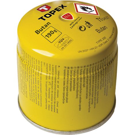 Butangaskartusche, 190 g, Gasabsperrsystem