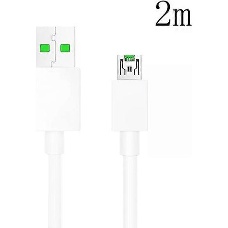 Câble de charge USB vers micro USB - Charge rapide 4 A, longueur 2 m (1/2)