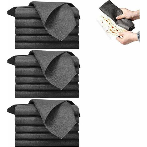 Set of 15 super absorbent and reusable 3030cm thick magic microfiber cleaning cloths (1/5)
