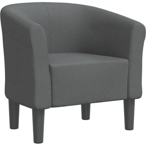 fauteuil convertible en tissu gris foncé (1/5)