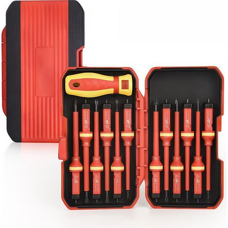 13-teiliges Set isolierter Hochspannungs-Schraubendreher für Elektriker – Professionelles VDE-Werkzeugset zur Reparatur-lsw