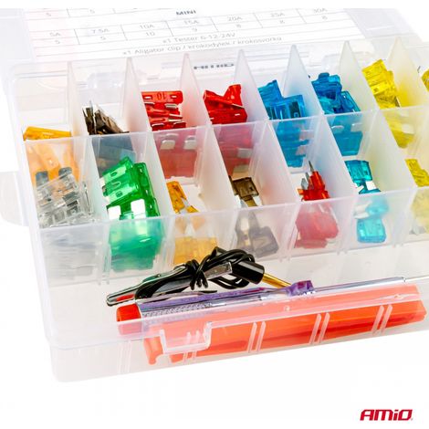 Fusibles, jeu de fusibles + testeur + pince amio-03037 (1/4)