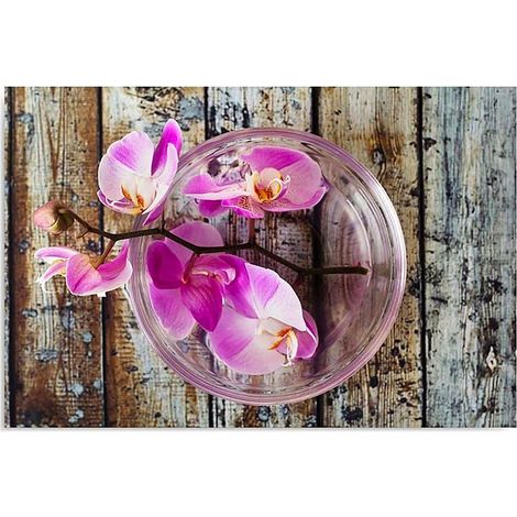 Tableau bois orchidée sur les panneaux de carrosserie - 50 x 40 cm (1/4)