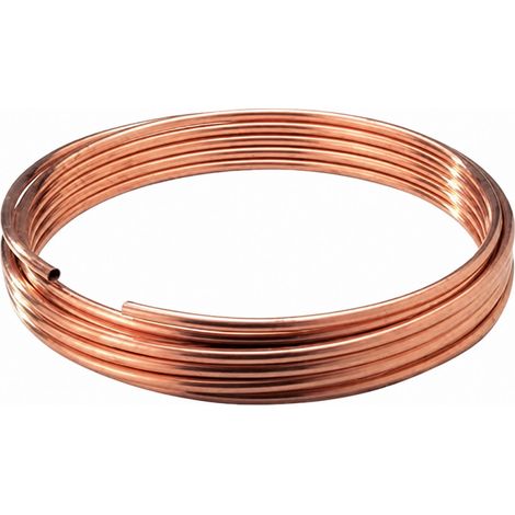 Geglühtes Kupfer-Zuleitungsrohr, Durchmesser 10 x 12 mm, in 5 m-Rollen SANS MARQUE