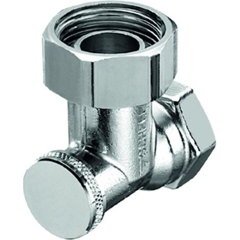 Vanne d'arrêt à raccord individuel, en angle, verrouillable, 3/4" extérieur x 1/2" intérieur, finition noire mate