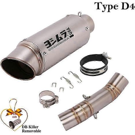 Pot d'échappement en fibre de carbone pour moto, silencieux arrière 51 mm, réducteur de bruit, pour Honda NX500, année 2024 (type D4) (1/5)