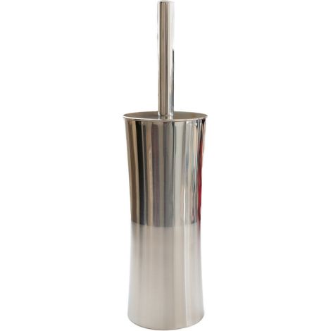 Toilettenbürstenhalter Edelstahl Grau Silber 10cm Durchmesser, 25cm Höhe Toilettenbürste