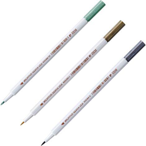 Stylo Peinture Acrylique - Pointe Fine 0,7 mm - Pour Pierre Céramique Verre Bois Toile - Lot de 3 (1/5)