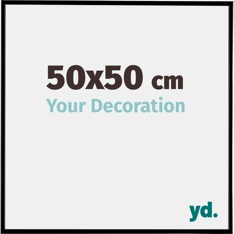 yd. - Cadre photo 50x50 - Noir Mat - Plastique - Evry