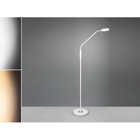 LED Stehleuchte MONZA dimmbar mit Flexarm, Höhe 145cm, Weiß (1/5)