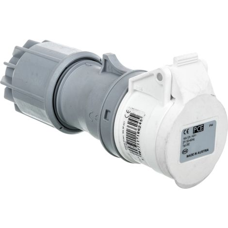 Tragbare Steckdose 16A 3P 42V weiß IP44 Drehanschluss 283-12V