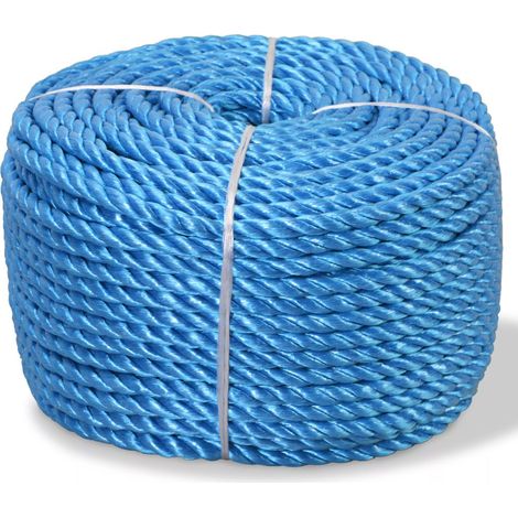 vidaXL Corda Intrecciata in Polipropilene 12 mm 100 m Blu
