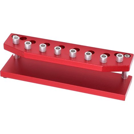 Support pour tournevis à 8 trous en alliage d'aluminium, avec rangement pour pinces à épiler, léger et portable, idéal pour les ateliers de réparation.