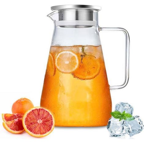 1 Carafe, Verre borosilicate, Couvercle filtre, 2,3 Litres, Cuisine (1/5)