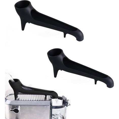Desagüe de 2 piezas para cafetera, Embudo de agua de silicona, Guía de llenado de agua, Boquilla para cafetera, Embudo de agua largo, Gris (1/5)