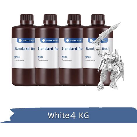Resina UV ANYCUBIC 4KG, lunghezza d'onda di polimerizzazione 405 nm, elevata viscosità 552 mPa·s (1/2)