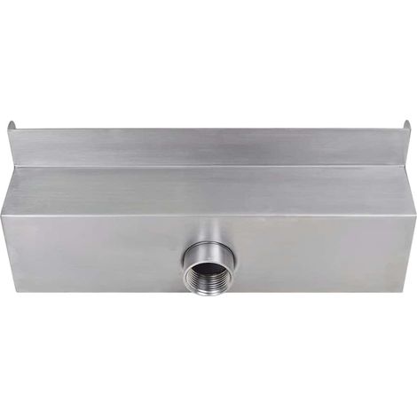 Maison Exclusive - Cascata per Laghetto Rettangolare con LED in Acciaio Inox 30 cm (1/5)