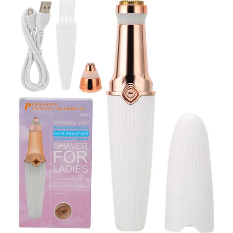 Sourcils 2-en-1 Épilation Électrique Rouge à Lèvres Rechargeable USB Machine Sans Douleur (1/5)