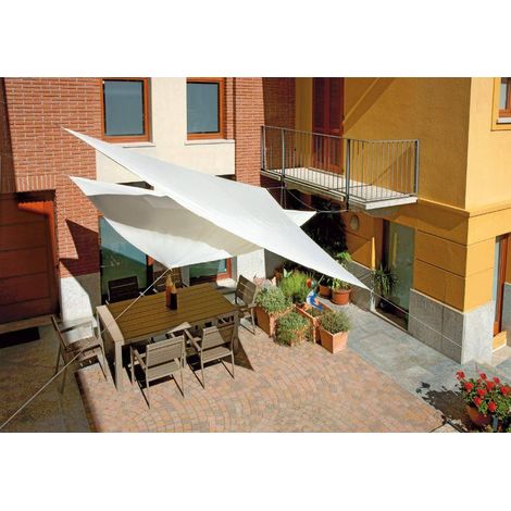 Vela de jardín triangular 3 6 metros crudo - Chiusi