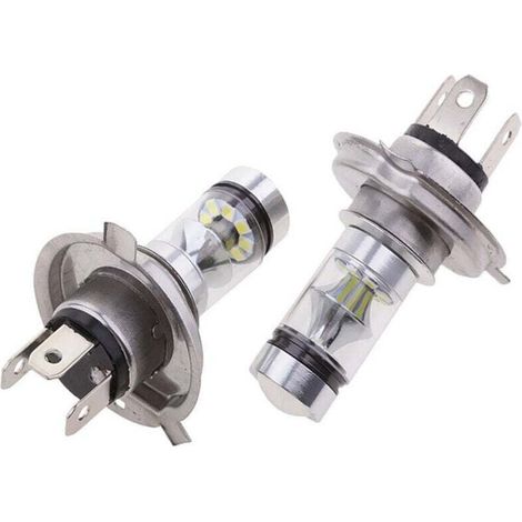 2 ultrahelle H4 100 W 20 SMD LED-Lampen, weiß 6000 K
