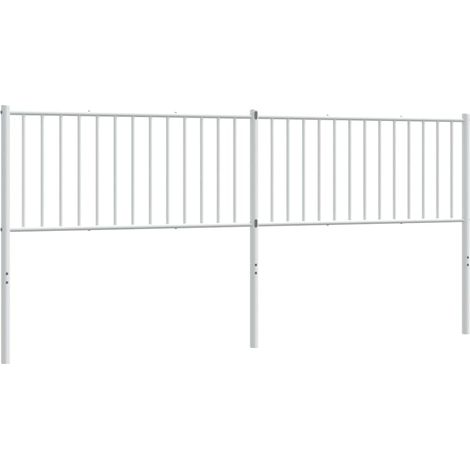 Cabecero accesorio para dormir mueble de dormitorio 200 cm metal blanco TDL0202463