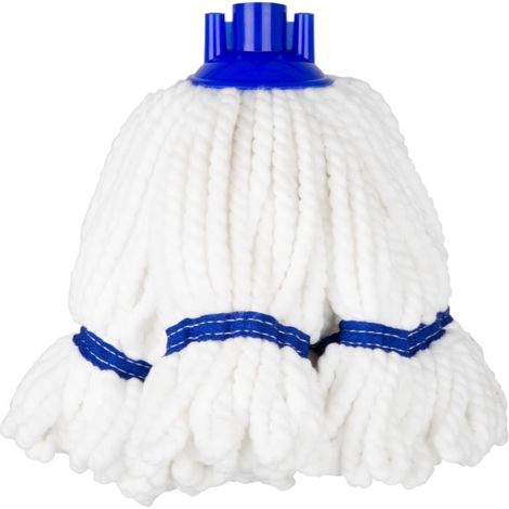 Tête serpillière en microfibre bande bleue 150g - JANTEX (1/5)