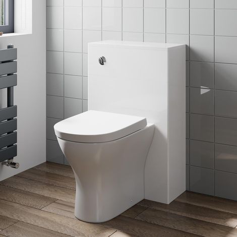 Modern Artis Toilet Soft Close Seat Back To Wall Cistern Furniture Unit White (1/5)