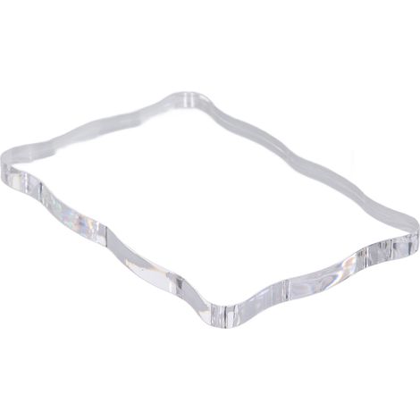 Bloc acrylique transparent pour tampon personnalisé, poignée ergonomique artisanat DIY TL008 (1/5)