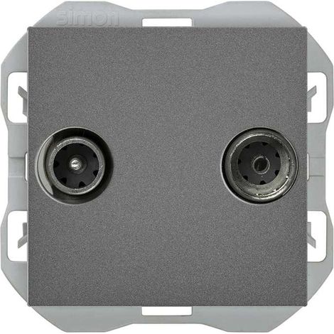 SIMON 270 Titan Single R-TV + SAT-Buchse 20000486-096