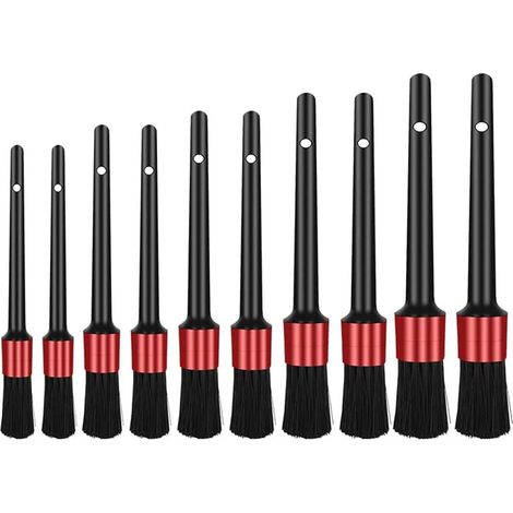 Lntyq 10 Stück Detailbürste, Auto-Detaillierungsbürste, Auto-Reinigungsbürsten, Wartungsbürsten für Auto und Motorrad, Autowaschbürste für die Reinigung des Autoinnenraums und -außenbereichs (1/5)