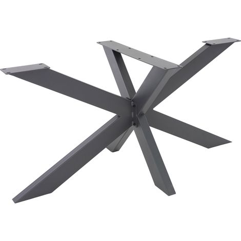 ML-Design Base Tavolo Telaio Gambe a Croce Spider 78x71x150 cm Struttura Scrivania Tavolo da Pranzo Tavolino da Salotto Caffè Ufficio Lavoro Design Industriale Piedi Mobili Fai da Te Metallo Antracite