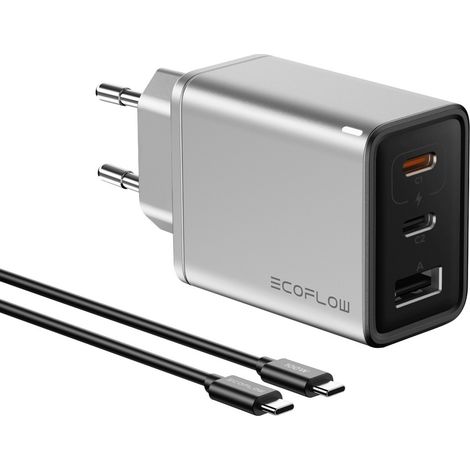 ECOFLOW RAPID USB Ladegerät 65 W USB-C®, USB-A  Silber Innenbereich