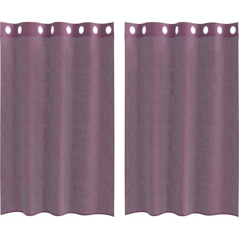 Maison Exclusive - Voile Vorhänge mit Ösen 2 Stk. Lila 140x175 cm