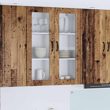 Küchenschrank mit Regal Altholz 80 x 31 x 100 cm Holzwerkstoff