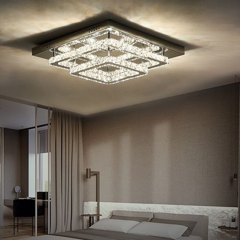 Modern LED Ceiling Light Crystal Chandelier Lamp, 40CM Dimmable