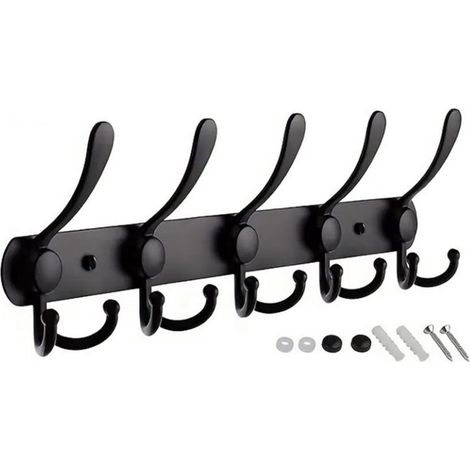 Patère murale - Porte-manteau en acier inoxydable (lot de 1) - Patère murale robuste - Patère antirouille de qualité supérieure pour suspendre peignoirs et vêtements (1/5)