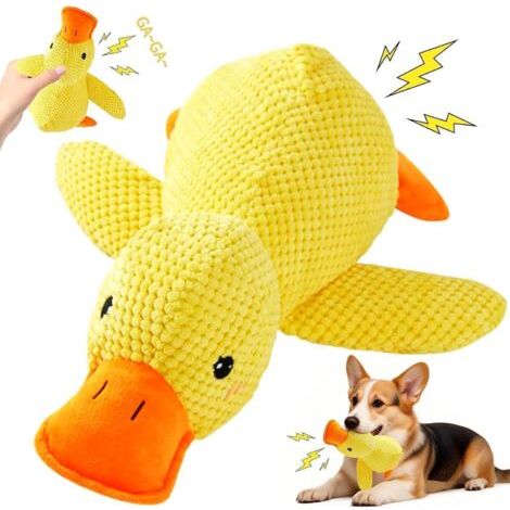 Jouet Anti-Stress pour Chien,Canard de Jouet pour Animaux,Jouet à Mâcher en Peluche pour Chien,Jouet Indestructible,pour Dog de Taille Petite, Moyenn
