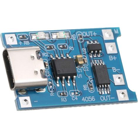 2 Stück Typ-C 5V 1A Lithium-Akku-Ladegerätmodul Ladeplatine mit (1/5)
