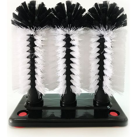 Lntyq Lot de 3 brosses de nettoyage pour verre avec ventouse (1/5)