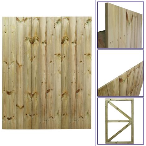 Premier 6ft Tongue & Groove FALSEFully Framed Flat Top Gate (1/5)