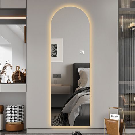 Miroir avec lumière smart pour salle de bain 165x50cm luminosité gradable haute résolution anti-explosion (1/5)