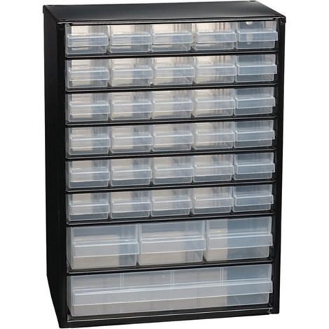 raaco  Kleinteilemagazin  B  306  x  T  150  x  H  420  mm  Stahlblech  34  Schubladen  -  132091  CABINET  C  34 (1/2)