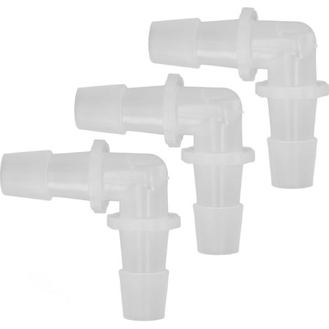 12 Pièces Coude à 90° en Plastique pour Tuyau d'Arrosage, Raccord Jonction Barbelé 11.1mm, Adaptateur Connexion Rapide (1/5)
