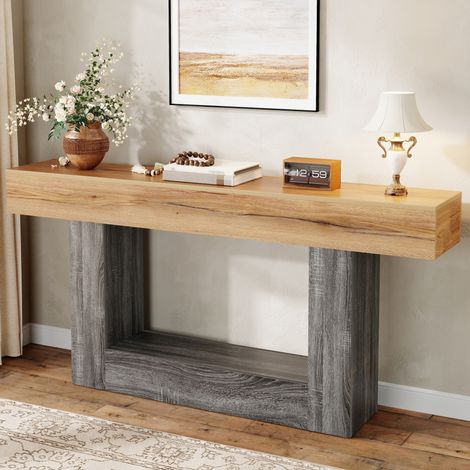 Console 160 x 30 x 82,5 cm in pannelli di particelle, naturale DESVIAE (1/5)