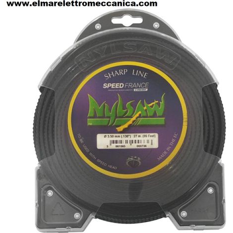 Filo per decespugliatore Blister filo Nero Seghettato diametro 3 mm Lunghezza 37 metri 600910