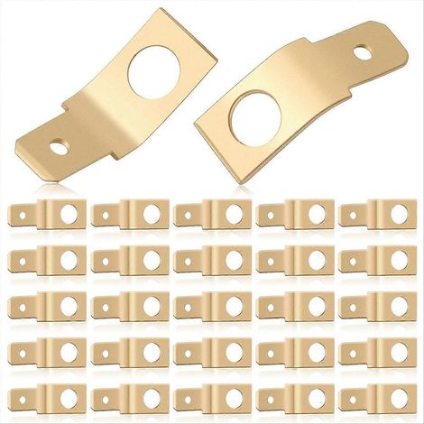 Connecteur électrique à visser sans soudure, languette mâle 6,35 mm, lot de 25 pièces, adaptateur de câblage non isolé (1/5)